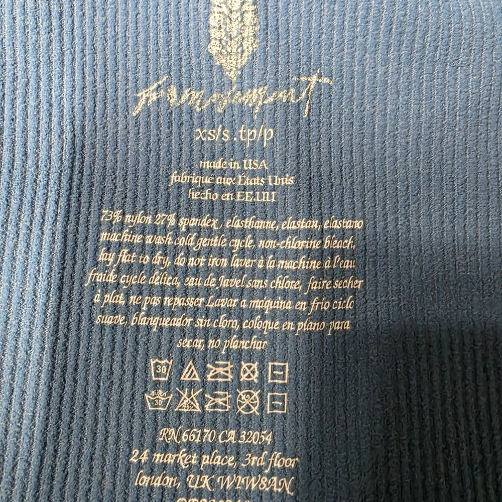 FP Movement by Free People Blue Ribbed Tank Top - Picture 2 of 2